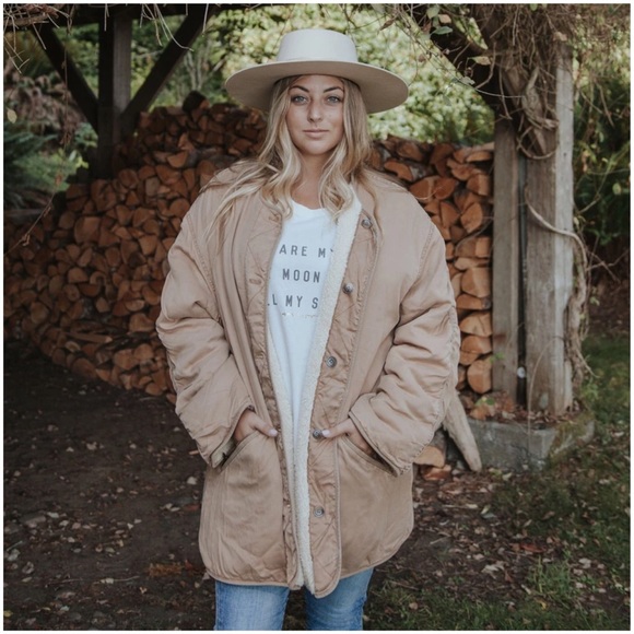 FREE PEOPLE Ivy Jacket Reversible Sherpa Coat M - Picture 8 of 8